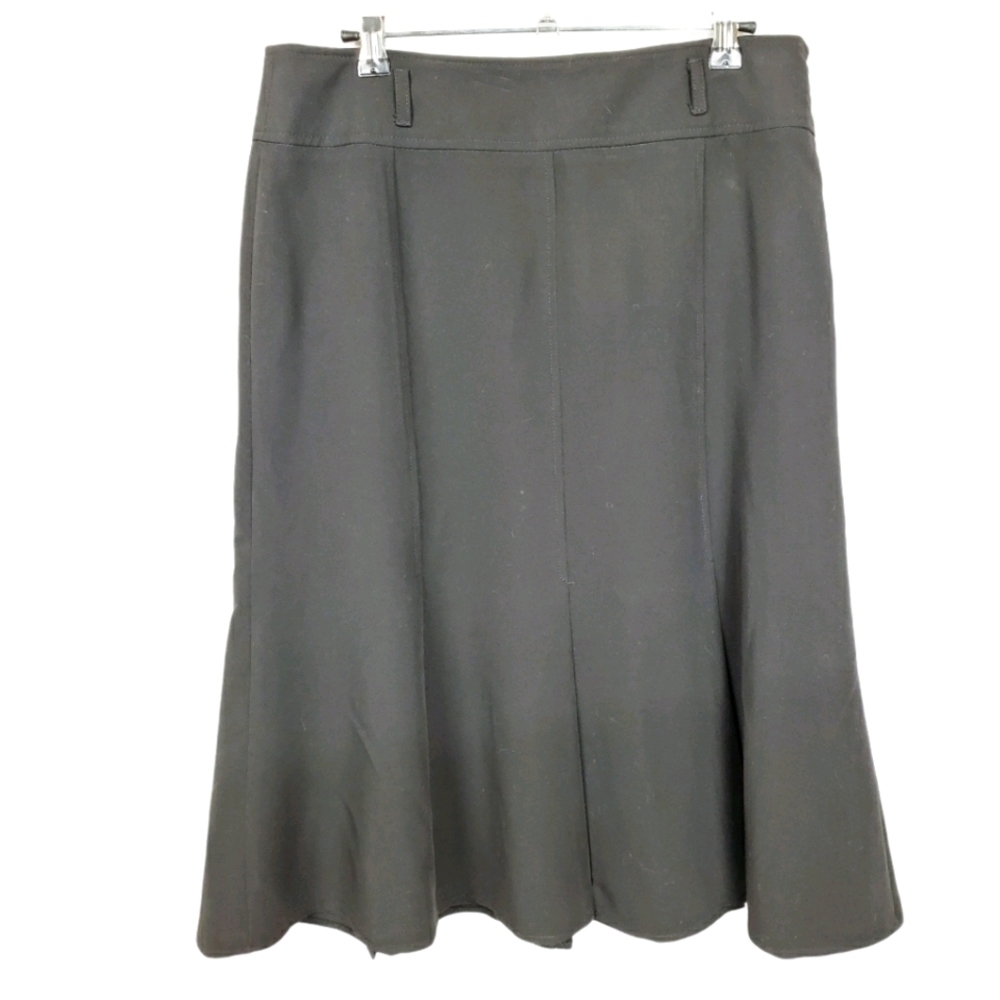 Larry Levine sz 8 black godet skirt classy look